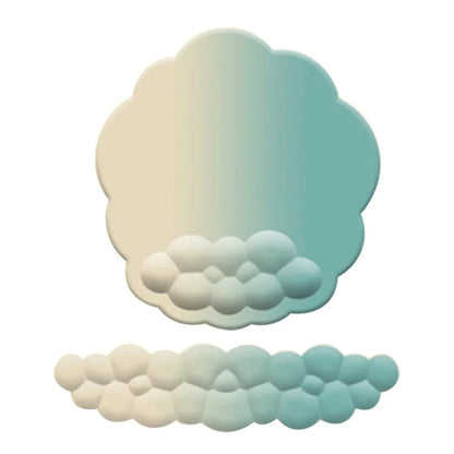 Wrist Rest Design Gradient Cloud Anti-slip Mouse Pad + Keyboard Wrist Rest Pad