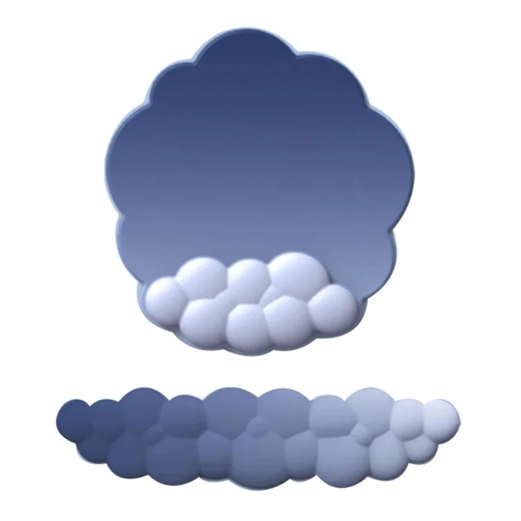 Wrist Rest Design Gradient Cloud Anti-slip Mouse Pad + Keyboard Wrist Rest Pad