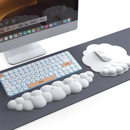 Wrist Rest Design Cloud Shape Mouse Pad Leather Anti-slip Mouse Pad