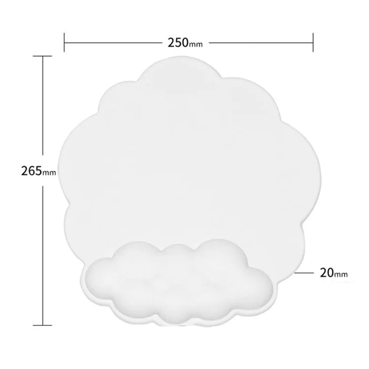 Wrist Rest Design Cloud Shape Mouse Pad Leather Anti-slip Mouse Pad