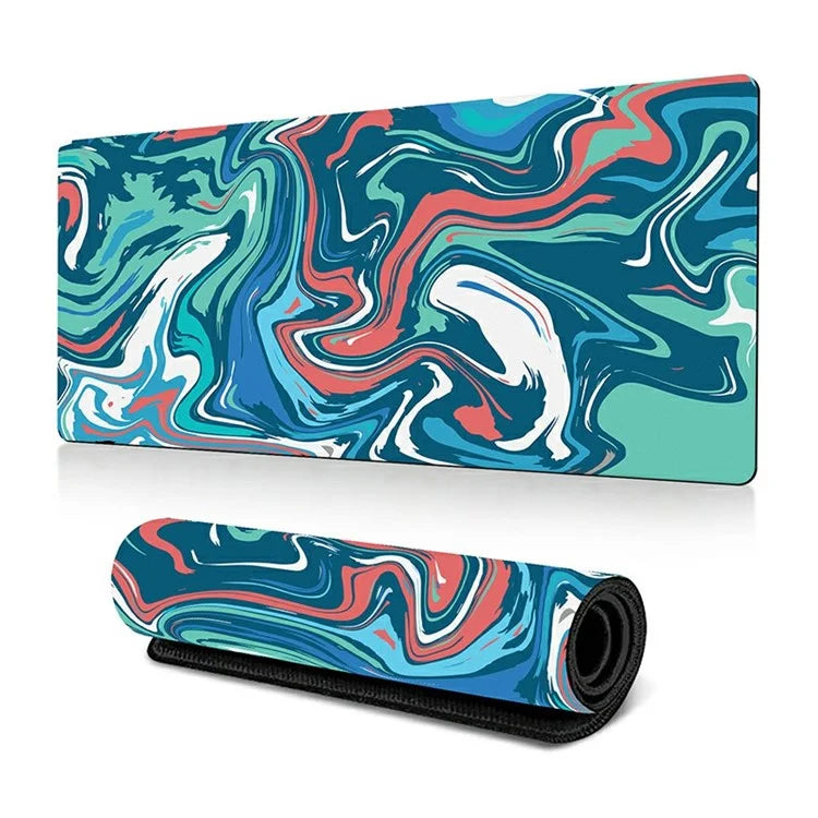 400*900*2mm Abstract Fluid Pattern Large Mouse Pad Rubber Desktop Mat