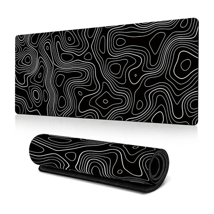 400*900*2mm Abstract Fluid Pattern Large Mouse Pad Rubber Computer Desktop Mat