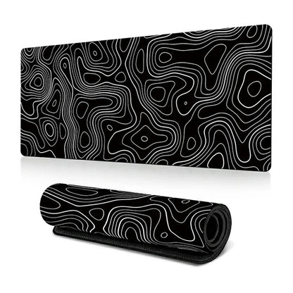 400*900*2mm Abstract Fluid Pattern Large Mouse Pad Rubber Computer Desktop Mat
