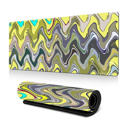 400*900*2mm Abstract Fluid Pattern Large Mouse Pad Rubber Computer Desktop Mat
