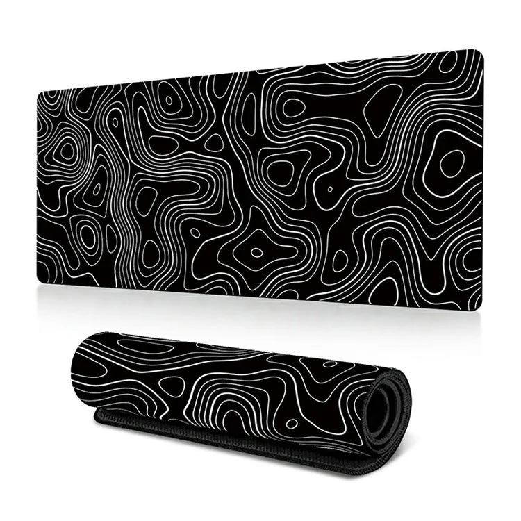 300 x 700 x 3mm Abstract Fluid Pattern Mouse Mat Non-Slip Rubber Mouse Pad
