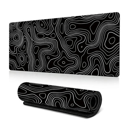 300 x 700 x 3mm Abstract Fluid Pattern Mouse Mat Non-Slip Rubber Mouse Pad