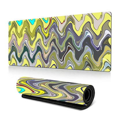 300 x 700 x 3mm Abstract Fluid Pattern Mouse Mat Non-Slip Rubber Mouse Pad