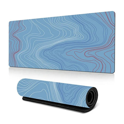 300 x 700 x 3mm Abstract Fluid Pattern Mouse Mat Non-Slip Rubber Mouse Pad