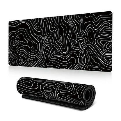 300 x 800 x 2mm Abstract Fluid Pattern Anti-Slip Mouse Pad Large Rubber Mouse Mat