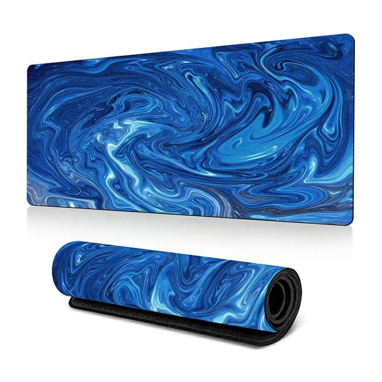 300 x 800 x 2mm Abstract Fluid Pattern Anti-Slip Mouse Pad Large Rubber Mouse Mat
