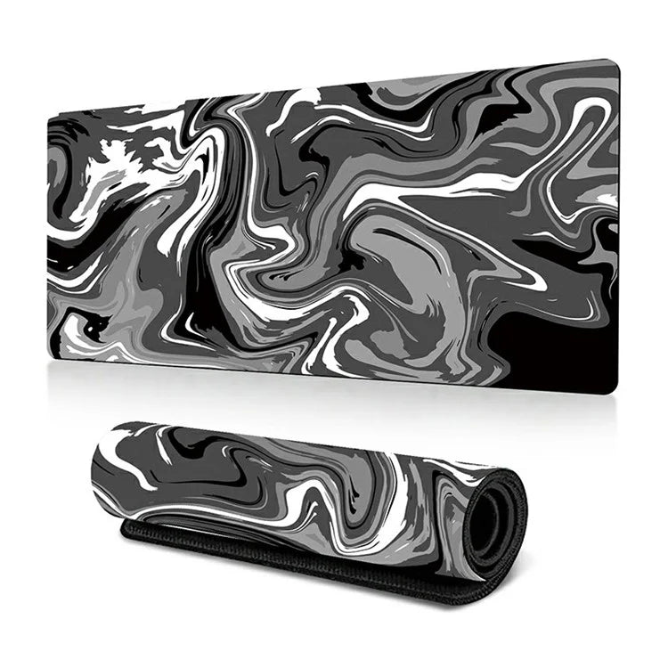 300 x 800 x 3mm Abstract Fluid Pattern Rubber Mouse Pad Large Non-Slip Mouse Mat