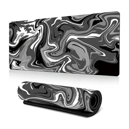 300 x 800 x 3mm Abstract Fluid Pattern Rubber Mouse Pad Large Non-Slip Mouse Mat