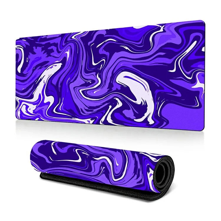 300 x 800 x 3mm Abstract Fluid Pattern Rubber Mouse Pad Large Non-Slip Mouse Mat