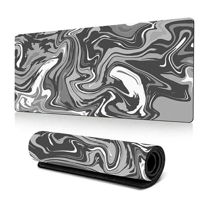 300 x 800 x 3mm Abstract Fluid Pattern Rubber Mouse Pad Large Non-Slip Mouse Mat