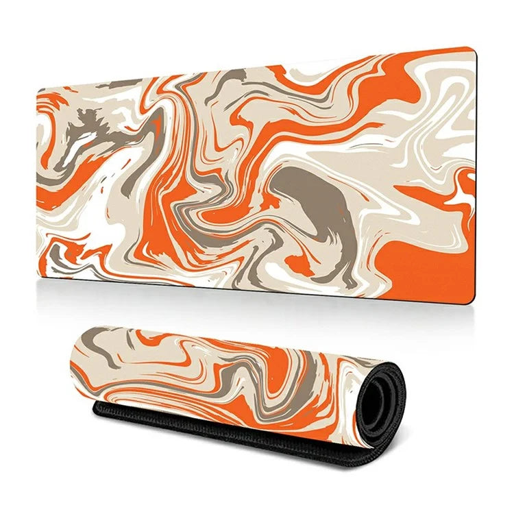 300 x 800 x 3mm Abstract Fluid Pattern Rubber Mouse Pad Large Non-Slip Mouse Mat