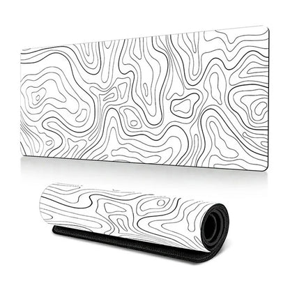 300 x 800 x 3mm Non-Slip Rubber Mouse Pad Abstract Fluid Pattern Large Mouse Mat