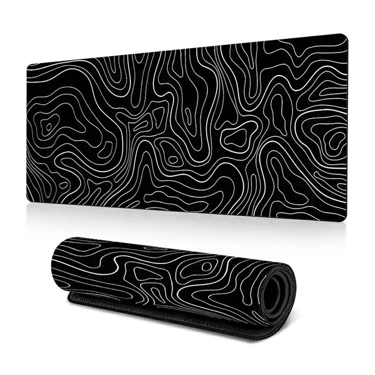 300 x 800 x 3mm Non-Slip Rubber Mouse Pad Abstract Fluid Pattern Large Mouse Mat