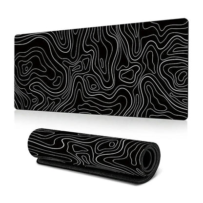 300 x 800 x 3mm Non-Slip Rubber Mouse Pad Abstract Fluid Pattern Large Mouse Mat