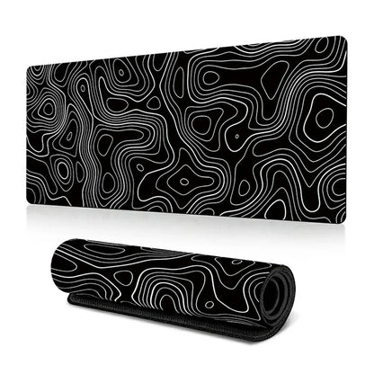 300 x 800 x 3mm Non-Slip Rubber Mouse Pad Abstract Fluid Pattern Large Mouse Mat