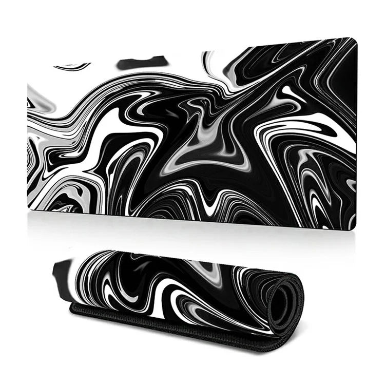 300 x 800 x 3mm Non-Slip Rubber Mouse Pad Abstract Fluid Pattern Large Mouse Mat