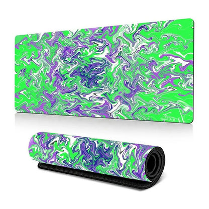 300 x 800 x 3mm Non-Slip Rubber Mouse Pad Abstract Fluid Pattern Large Mouse Mat