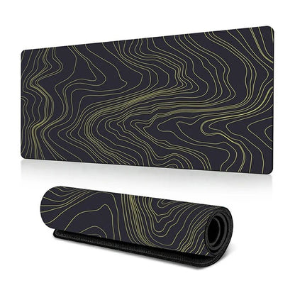 300 x 800 x 3mm Non-Slip Rubber Mouse Pad Abstract Fluid Pattern Large Mouse Mat