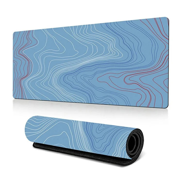 300 x 800 x 3mm Non-Slip Rubber Mouse Pad Abstract Fluid Pattern Large Mouse Mat