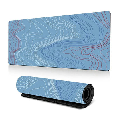 300 x 800 x 3mm Non-Slip Rubber Mouse Pad Abstract Fluid Pattern Large Mouse Mat
