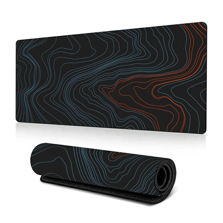 300 x 800 x 3mm Non-Slip Rubber Mouse Pad Abstract Fluid Pattern Large Mouse Mat