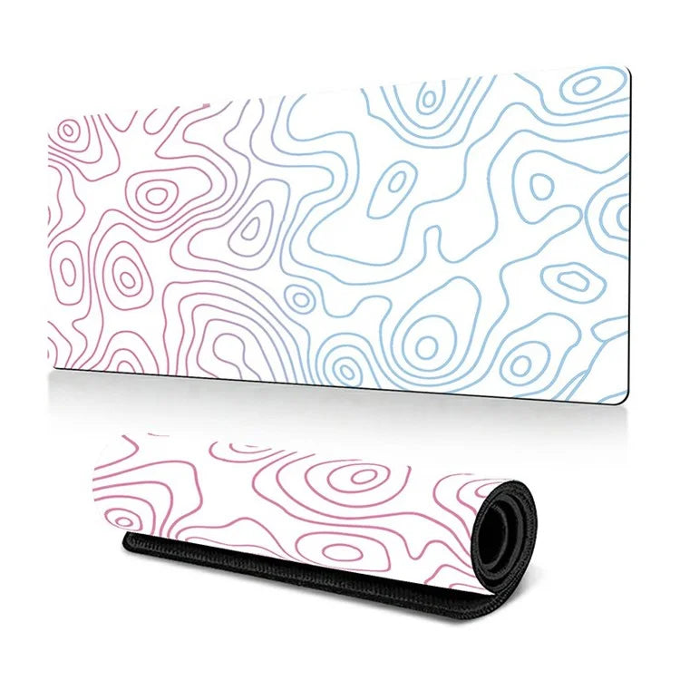 300*800*2mm Large Mouse Pad Stylish Abstract Pattern Anti-skid Desktop Mat