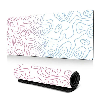 300*800*2mm Large Mouse Pad Stylish Abstract Pattern Anti-skid Desktop Mat
