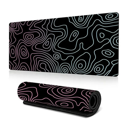 300*800*2mm Large Mouse Pad Stylish Abstract Pattern Anti-skid Desktop Mat