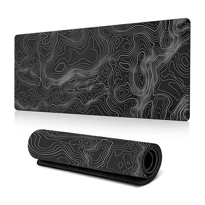 300*800*2mm Large Mouse Pad Stylish Abstract Pattern Anti-skid Desktop Mat