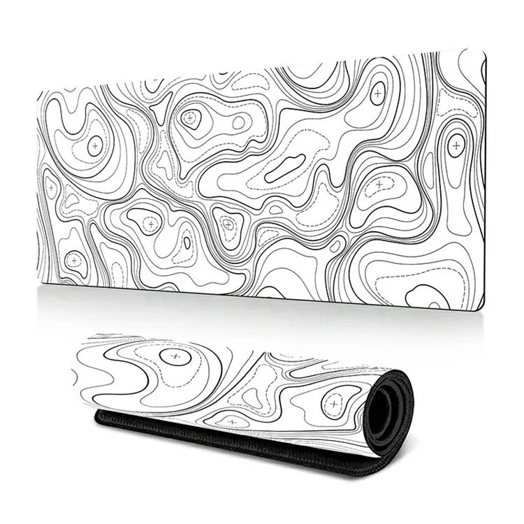 300*800*2mm Stylish Abstract Pattern Large Mouse Pad Natural Rubber Desktop Mat
