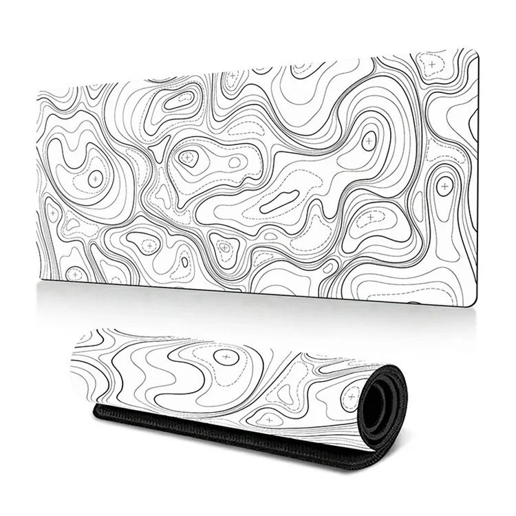 300*800*2mm Stylish Abstract Pattern Large Mouse Pad Natural Rubber Desktop Mat