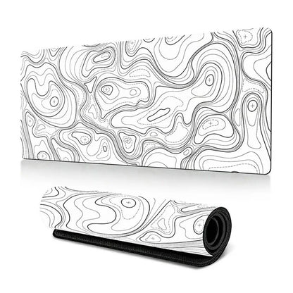 300*800*2mm Stylish Abstract Pattern Large Mouse Pad Natural Rubber Desktop Mat