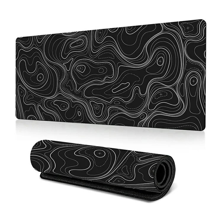 300*800*2mm Stylish Abstract Pattern Large Mouse Pad Natural Rubber Desktop Mat