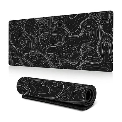 300*800*2mm Stylish Abstract Pattern Large Mouse Pad Natural Rubber Desktop Mat