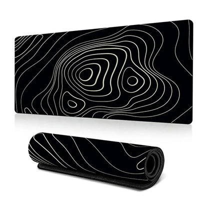 300*800*2mm Stylish Abstract Pattern Large Mouse Pad Natural Rubber Desktop Mat