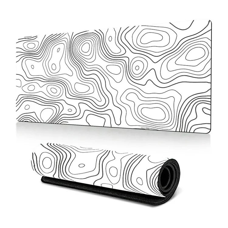 300*800*2mm Stylish Abstract Pattern Large Mouse Pad Natural Rubber Desktop Mat