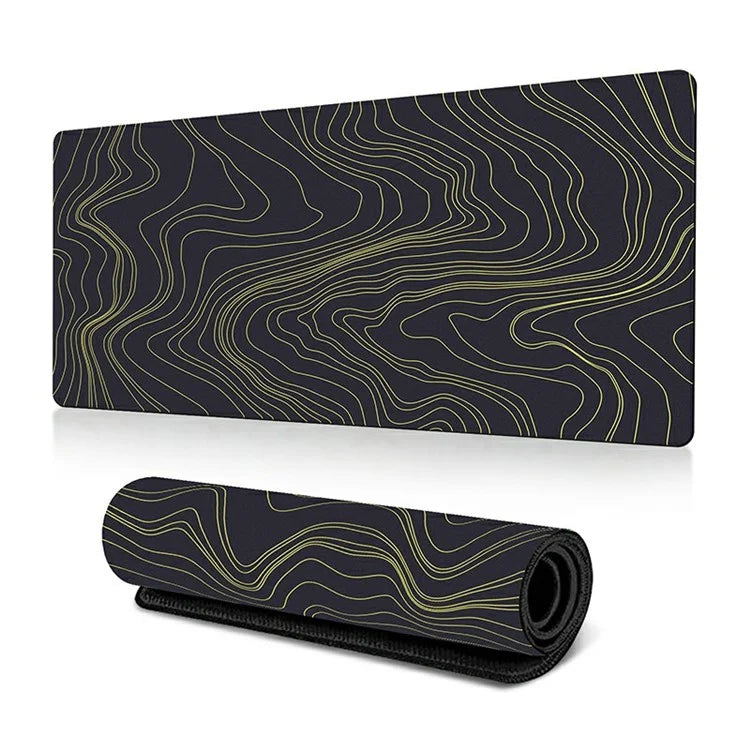 300*800*2mm Stylish Abstract Pattern Large Mouse Pad Natural Rubber Desktop Mat
