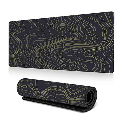 300*800*2mm Stylish Abstract Pattern Large Mouse Pad Natural Rubber Desktop Mat
