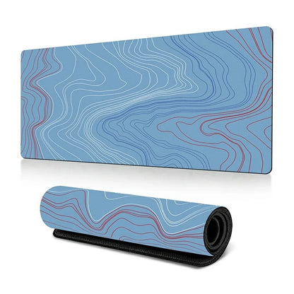 300*800*2mm Stylish Abstract Pattern Large Mouse Pad Natural Rubber Desktop Mat