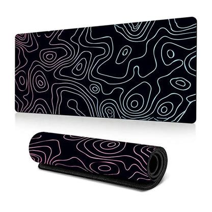 300*800*2mm Stylish Abstract Pattern Large Mouse Pad Natural Rubber Desktop Mat