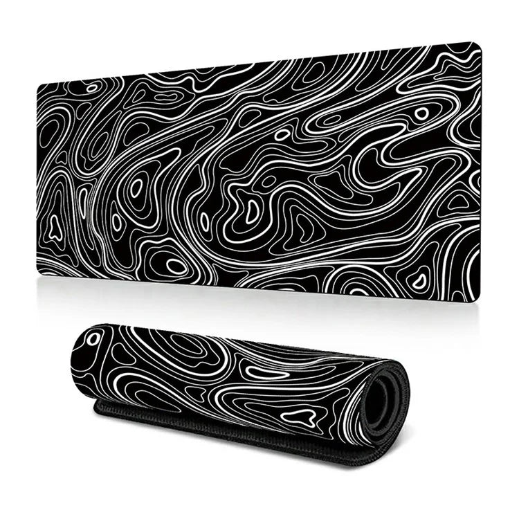 300*800*2mm Stylish Abstract Pattern Large Mouse Pad Natural Rubber Desktop Mat
