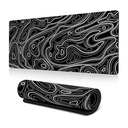 300*800*2mm Stylish Abstract Pattern Large Mouse Pad Natural Rubber Desktop Mat
