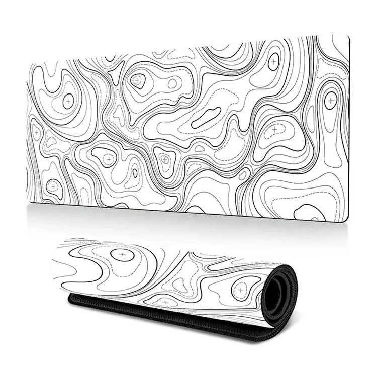 300*800*2mm Stylish Abstract Pattern Large Mouse Pad Natural Rubber Desktop Mat