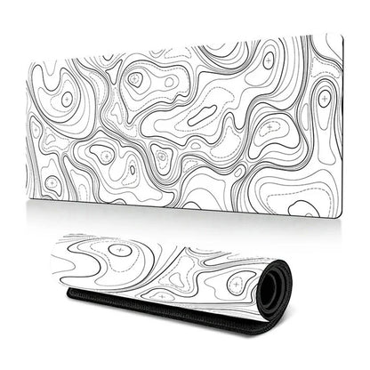 300*800*2mm Stylish Abstract Pattern Large Mouse Pad Natural Rubber Desktop Mat