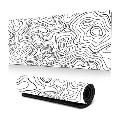 300*800*2mm Stylish Abstract Pattern Large Mouse Pad Natural Rubber Desktop Mat