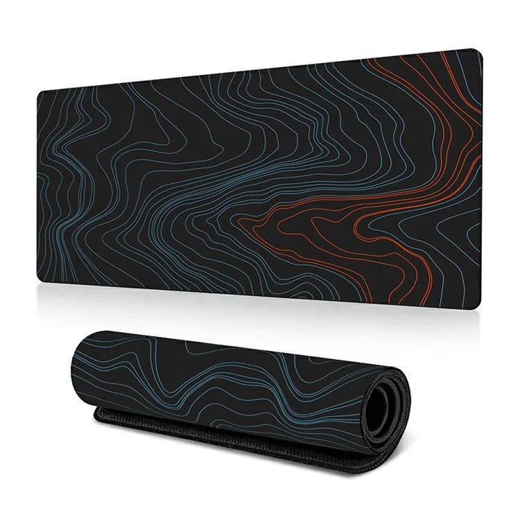 300*800*2mm Stylish Abstract Pattern Large Mouse Pad Natural Rubber Desktop Mat